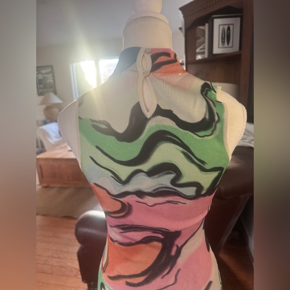 Abstract Multicolor Maxi Dress - Picture 8 of 13